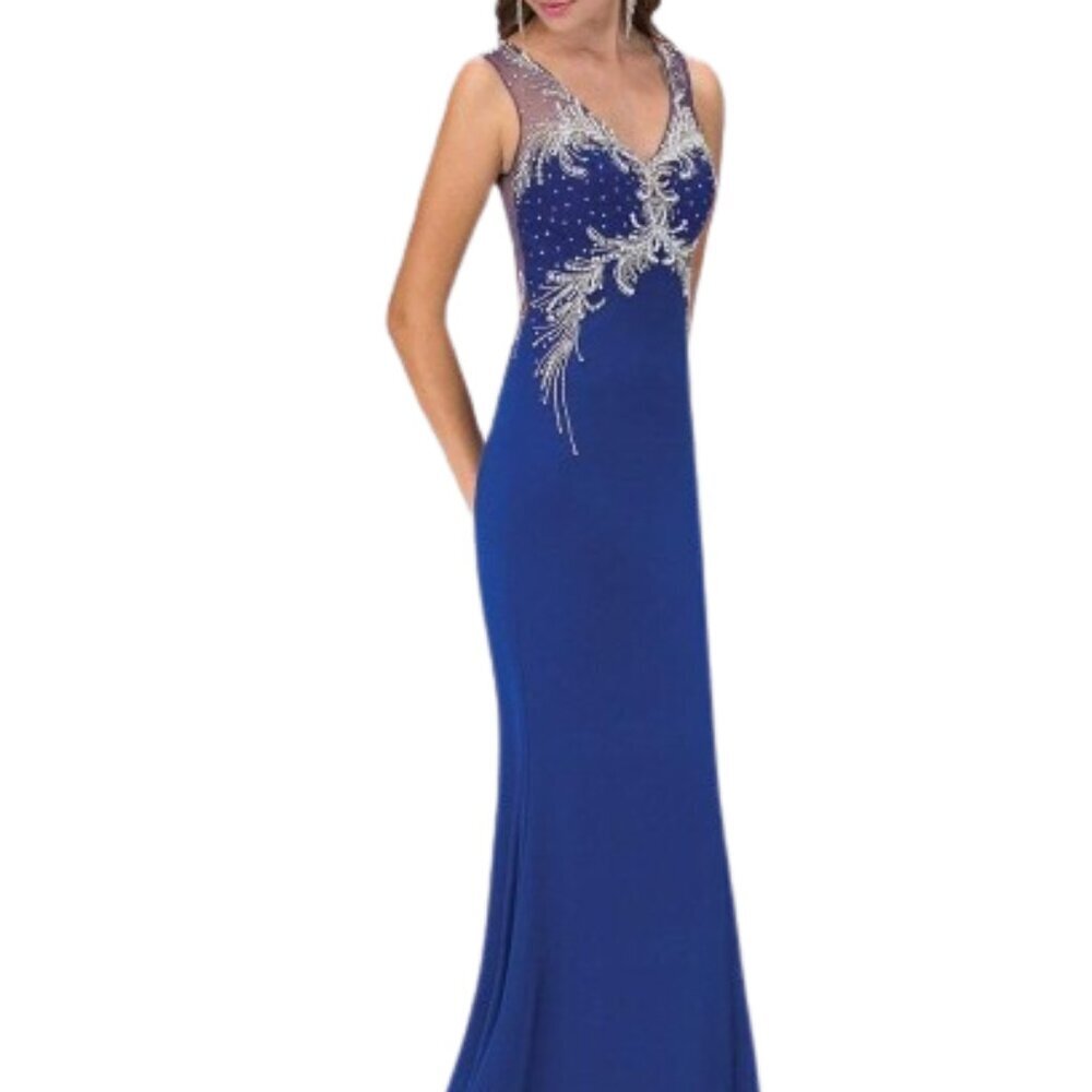 SALE NWT Elizabeth K GL1358 Prom Dress Blue size S